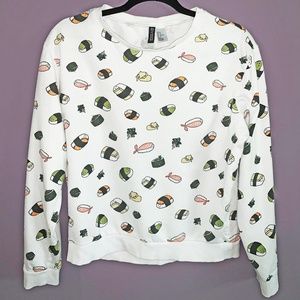 Sushi Long Sleeve Crew Neck Sweater